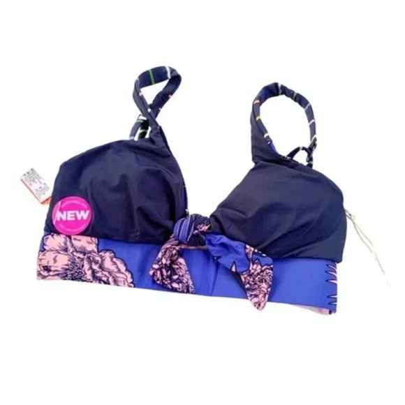 Maaji Carnival Reversible Funfair Removable Pad Bralette Bikini Top Blue S NWT - Picture 8 of 11
